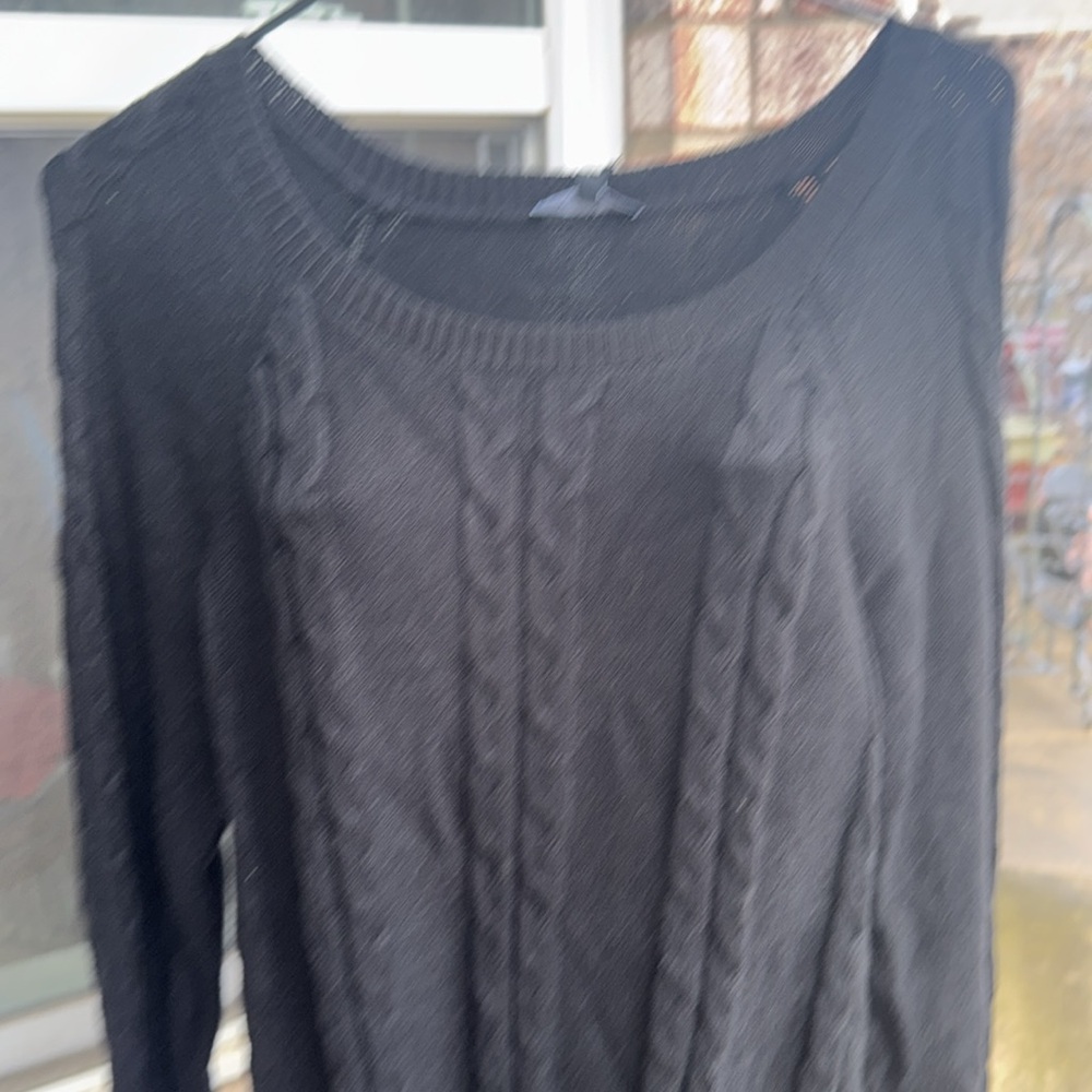 NWT Black Long Sweater Tunic Vision 155 xl